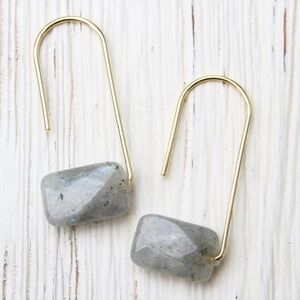 Scout Floating Stone Earring - Labradorite/Gold